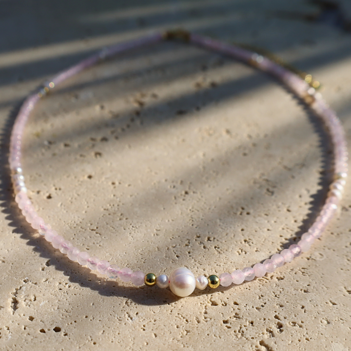 Ritual Necklace in Rose Quartz
