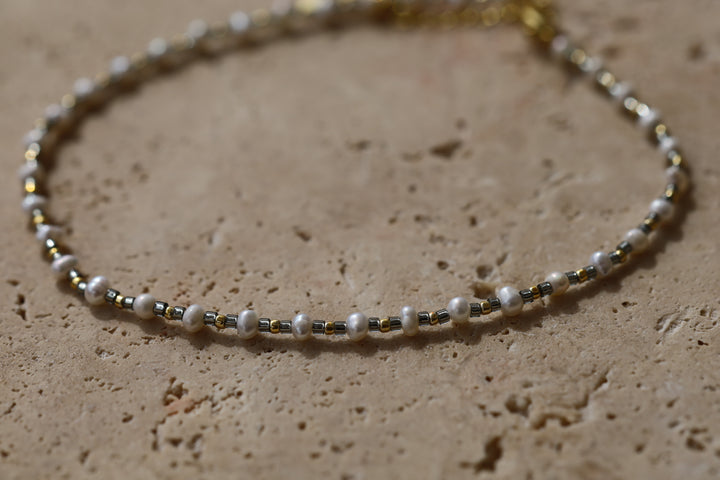 Ritual Anklet in Pearl