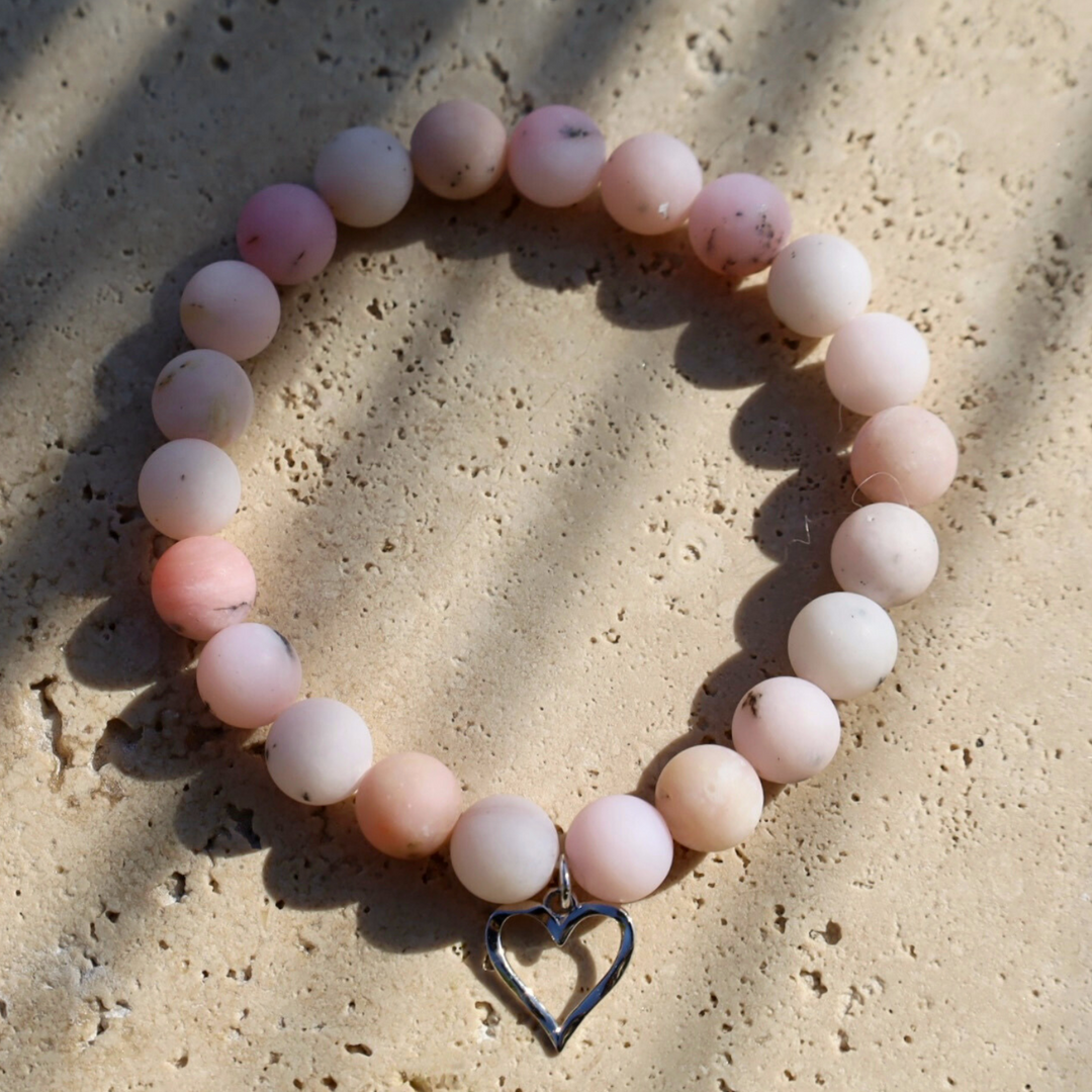Pink Opal Chunky Stretch Bracelet 